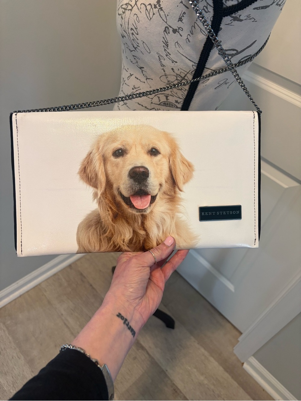 NWOT, Ken Stetson Golden Retriever Dog Clutch/Crossbody Bag - Picture 14 of 15